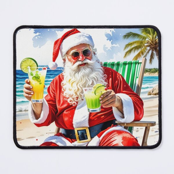 Item preview, Color splatter Santa Claus on exotic island designed and sold by MirucaDesign.