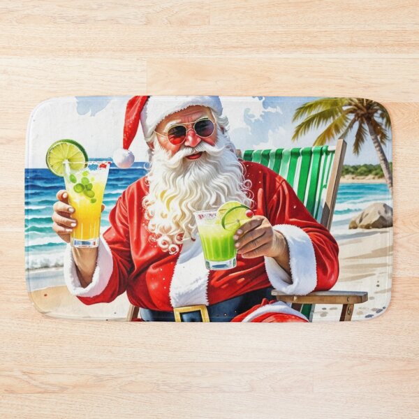 Item preview, Color splatter Santa Claus on exotic island designed and sold by MirucaDesign.