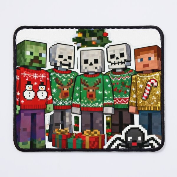 Item preview, Christmas Block Mobs Ugly Sweater Party Gamer Pixel Art designed and sold by Pandora´s Box.