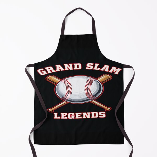 Item preview, Grand Slam Legends Baseball Design – Bold Red Typography with Bats and Ball on Black Background designed and sold by Bright Nest Studio.