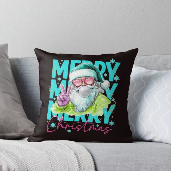 Item preview, Retro Santa Christmas Blowing Bubble, Funny Santa With Sunglasses Xmas, Vintage Merry Christmas Santa, Holiday  designed and sold by DesignDenDo ⭐⭐⭐⭐⭐.