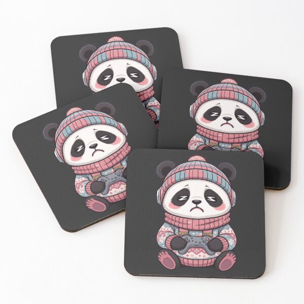 Item preview, Chibi Panda Gamer – Winter Lag Face - Cute Panda in Christmas Sweater - Funny Gamer Design designed and sold by ColorSplash123.