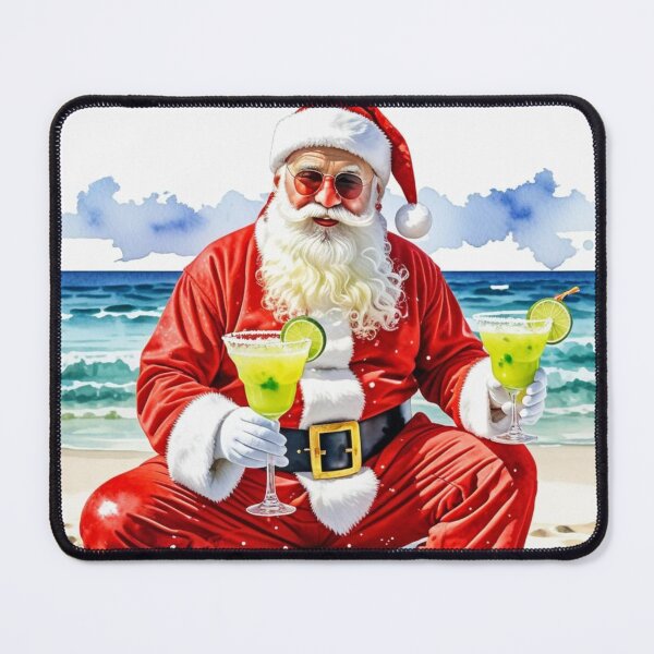 Item preview, Color splatter Santa Claus on exotic island designed and sold by MirucaDesign.