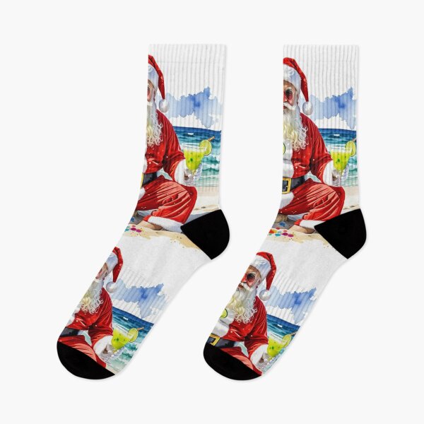 Item preview, Color splatter Santa Claus on exotic island designed and sold by MirucaDesign.
