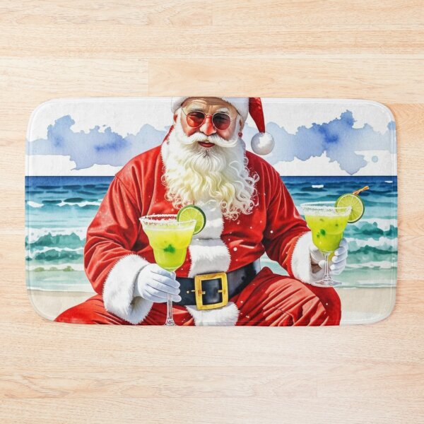 Item preview, Color splatter Santa Claus on exotic island designed and sold by MirucaDesign.