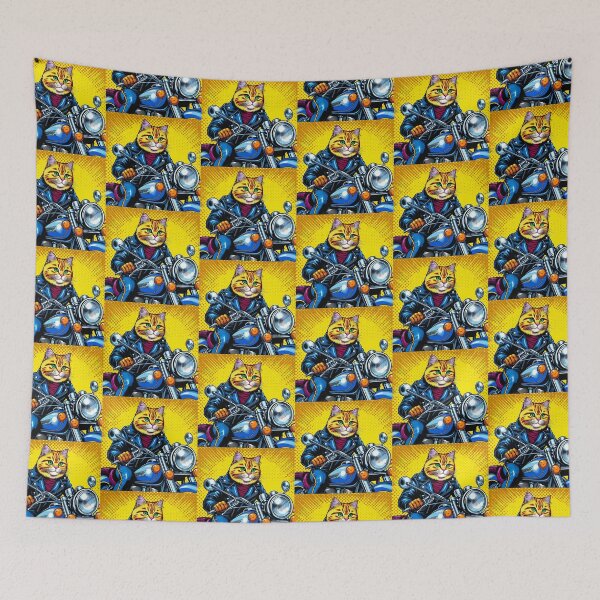 Item preview, Cute cat riding a motorcycle designed and sold by Dogandesighn.