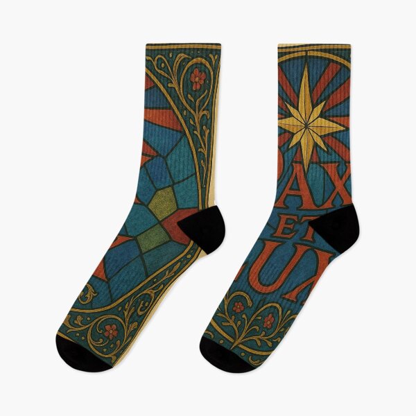 Item preview,  Pax Et Lux Stained Glass Vintage Art designed and sold by freackly.
