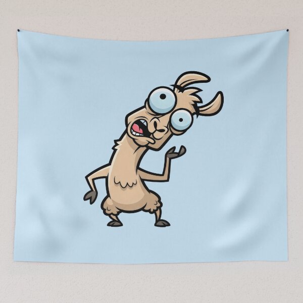 Item preview, confused cartoon llama with big eyes designed and sold by Animepic222.