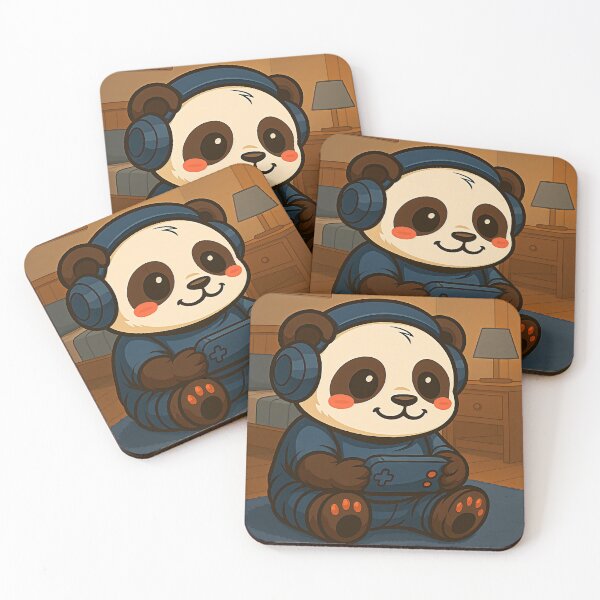 Item preview, Cute Panda Gamer in Cozy Room designed and sold by TDesignp.