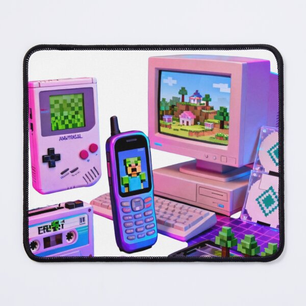 Item preview, 90's Tech Revival Retro Block Game Synthwave Collage Art designed and sold by Pandora´s Box.