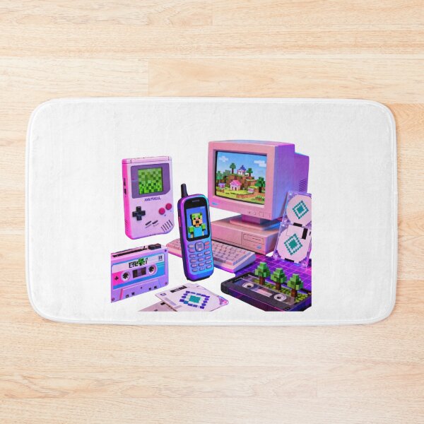 Item preview, 90's Tech Revival Retro Block Game Synthwave Collage Art designed and sold by Pandora´s Box.
