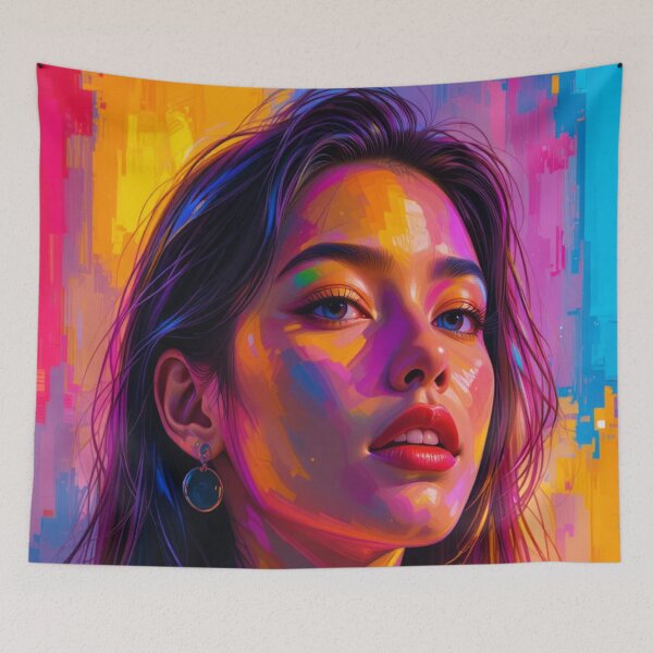 Item preview, Expressionism Female Portrait in convincing colors designed and sold by Hot4Shirt.