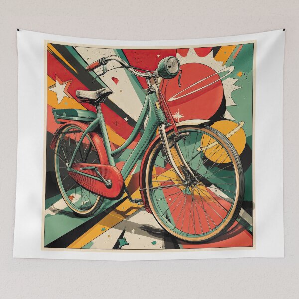 Item preview, Cosmic Cruiser: Retro Bicycle in Orbit designed and sold by ForeverPrintsOK.