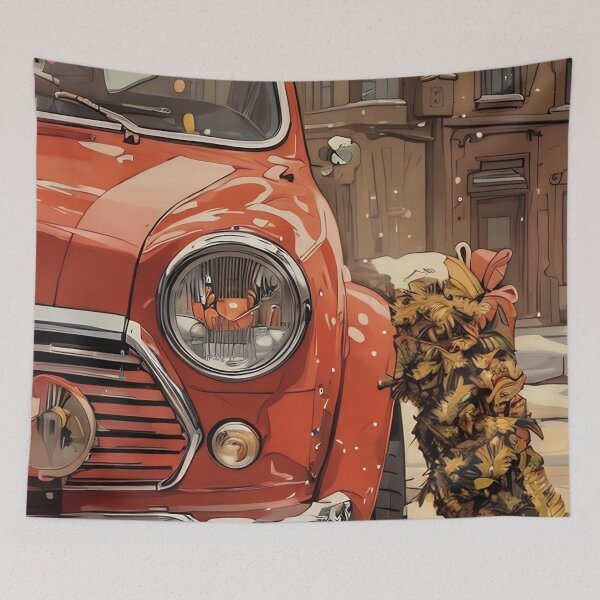 Artikelvorschau, Vintage Weihnachtsauto entworfen und verkauft von tomorrowsart.