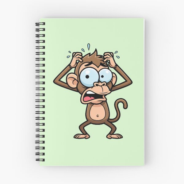 Item preview, stressed cartoon monkey with big eyes designed and sold by Animepic222.