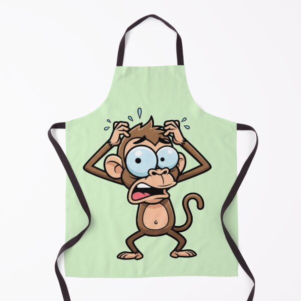 Item preview, stressed cartoon monkey with big eyes designed and sold by Animepic222.