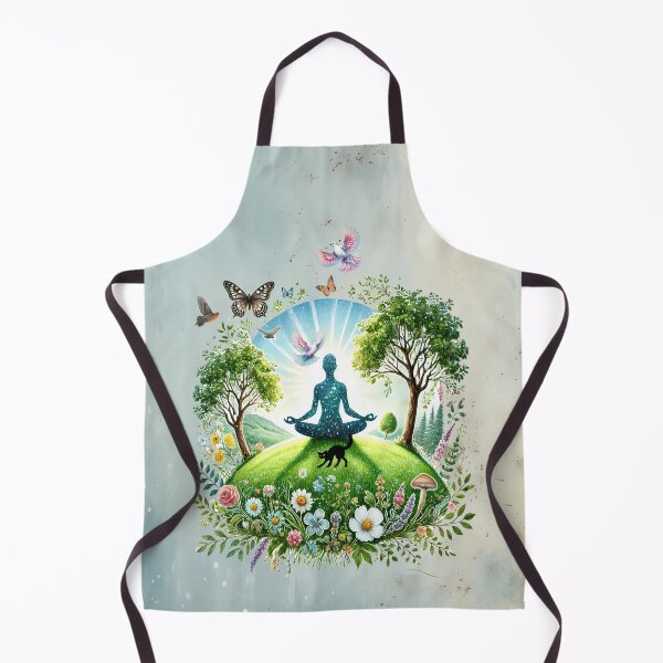 Item preview, Enchanted Meadow of Stillness with buddha and black cat designed and sold by MysticOzzy.
