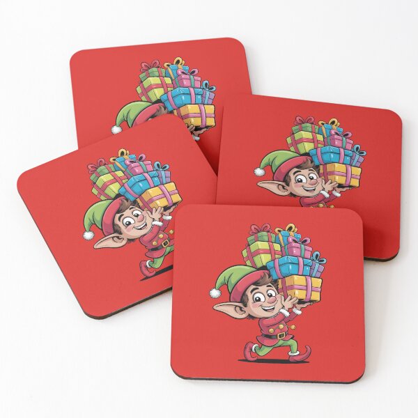 Item preview, Funny Christmas Elf With Big Ears Holding Gifts designed and sold by 404wearpl.