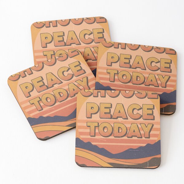 Item preview, Choose Peace Today – Retro Positivity Inspirational Tee designed and sold by CuteOasis.