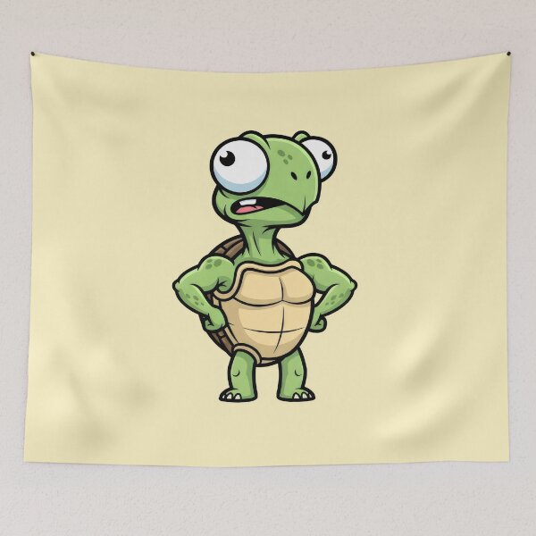 Item preview, confident cartoon turtle with big eyes designed and sold by Animepic222.