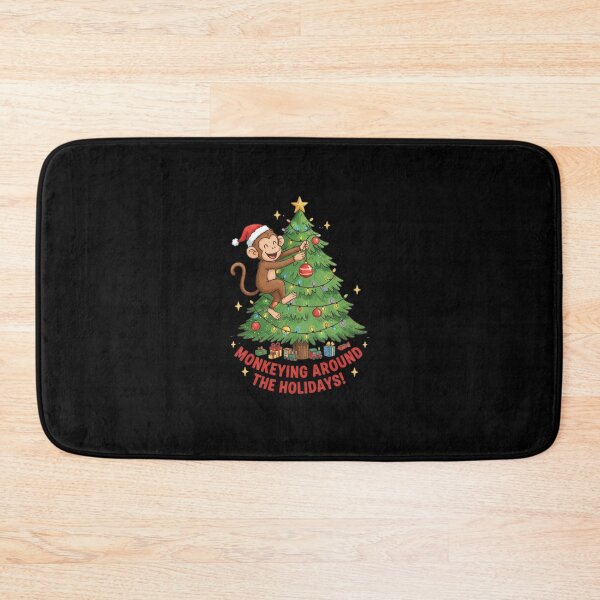 Item preview, Funny Christmas Monkey – Decorating Tree Holiday Design for Kids designed and sold by CuteOasis.