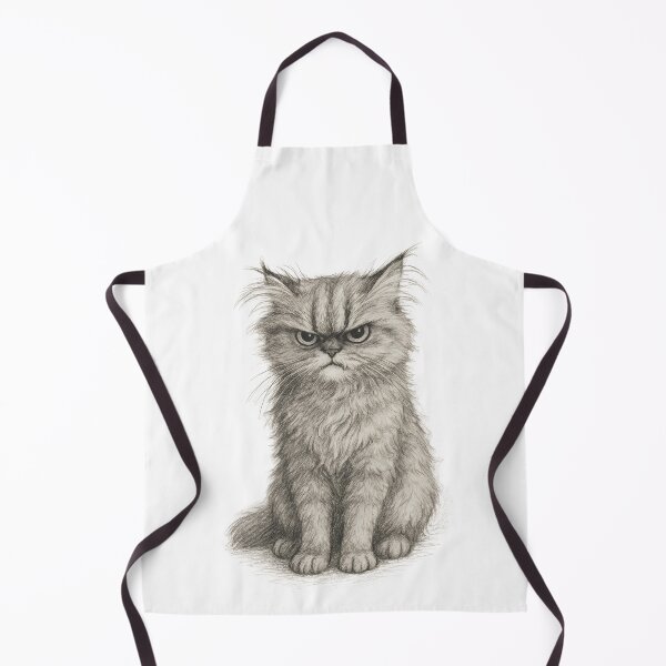 Item preview, Grumpy Sketch Cat – Angry Feline Pencil designed and sold by Nope Cats.