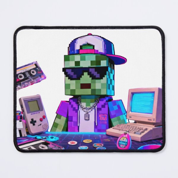 Item preview, 90s Retro Cool Block Character Gamer Synthwave Tech Aesthetic designed and sold by Pandora´s Box.