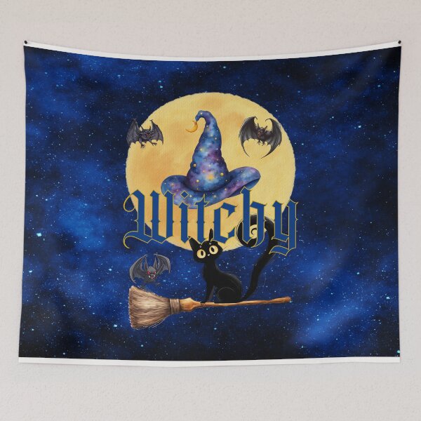 Item preview, Witchy Moon Magic: Enchanted Cat & Hat designed and sold by MysticOzzy.
