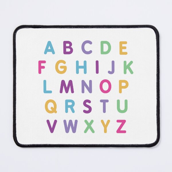 Item preview, English alphabets letters colorful text designed and sold by Think4Prints.