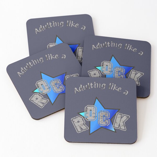 Item preview, Adulting like a rock star blue designed and sold by DubravkaDesign.