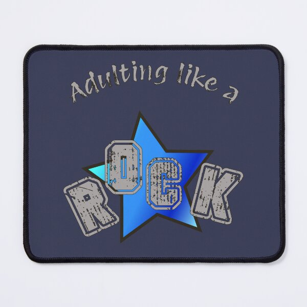 Item preview, Adulting like a rock star blue designed and sold by DubravkaDesign.
