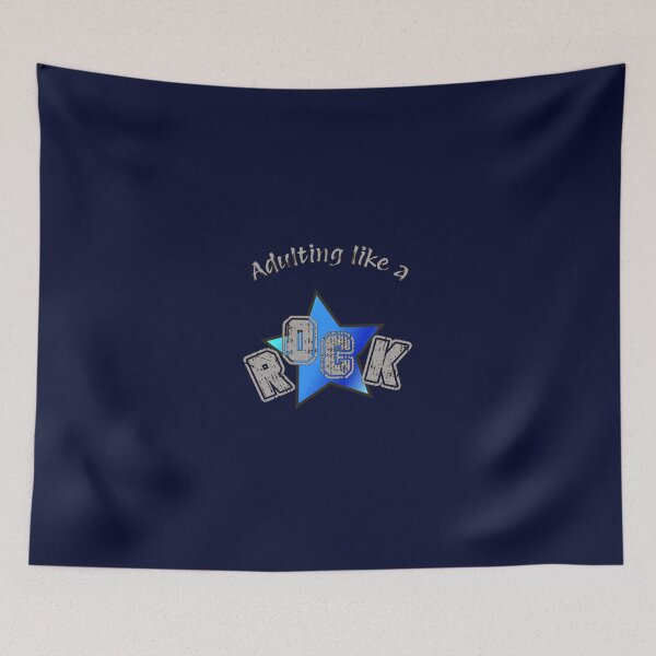 Item preview, Adulting like a rock star blue designed and sold by DubravkaDesign.