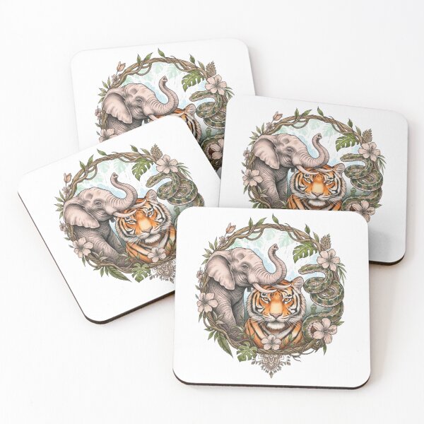 Item preview, Asian tattoo, Tiger, Elephant, Snake designed and sold by CHRIST5000.