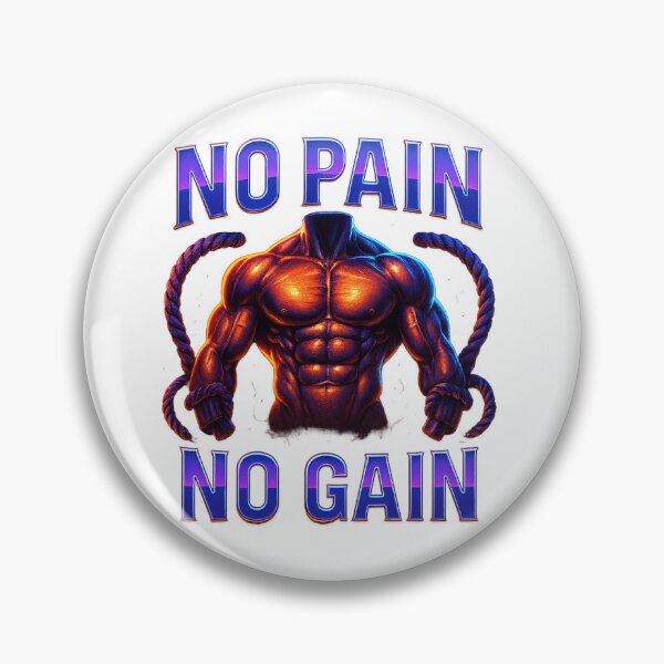 Item preview, No Pain No Gain – Neon Fire Gym Art designed and sold by Marzena1984.