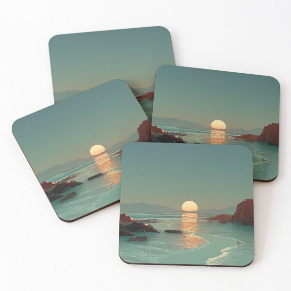 Item preview, Silent Horizon – Minimal Surreal Ocean Sunset designed and sold by PlanetBPop.