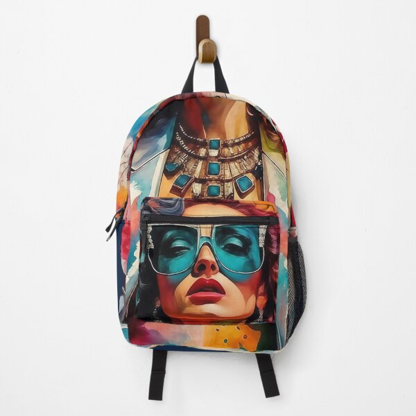 Item preview, Glamour Watercolor Muse - Bold Metallic Fashion Portrait designed and sold by AiDigitalSanctum.