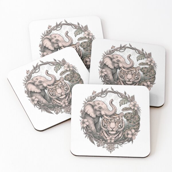 Item preview, Asian tattoo, Tiger, Elephant, Snake designed and sold by CHRIST5000.
