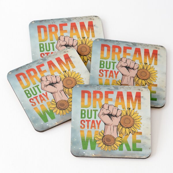 Item preview, Dream But Stay Woke – Empowerment Fist with Sunflowers designed and sold by MysticOzzy.