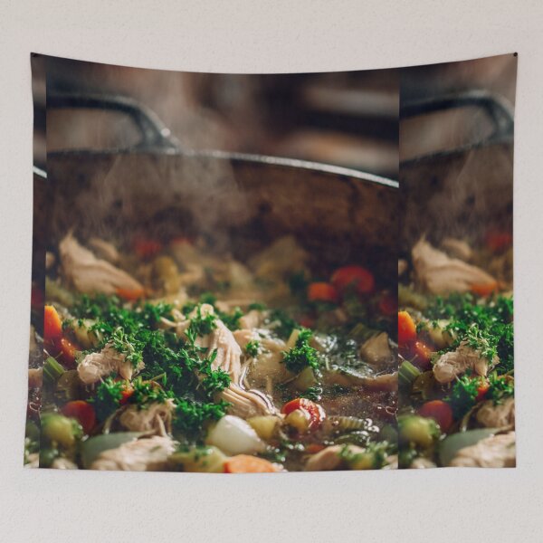 Item preview, Steaming Chicken Soup Pot – Cozy Kitchen Comfort Art designed and sold by TreatLLC.