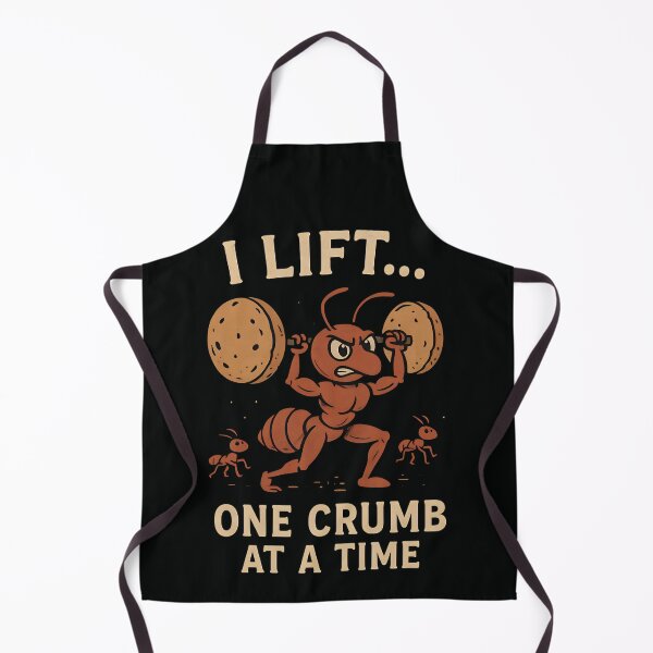 Item preview, Muscle Ant Lifting Crumbs – Funny Fitness Gym Cartoon designed and sold by SidTastic .