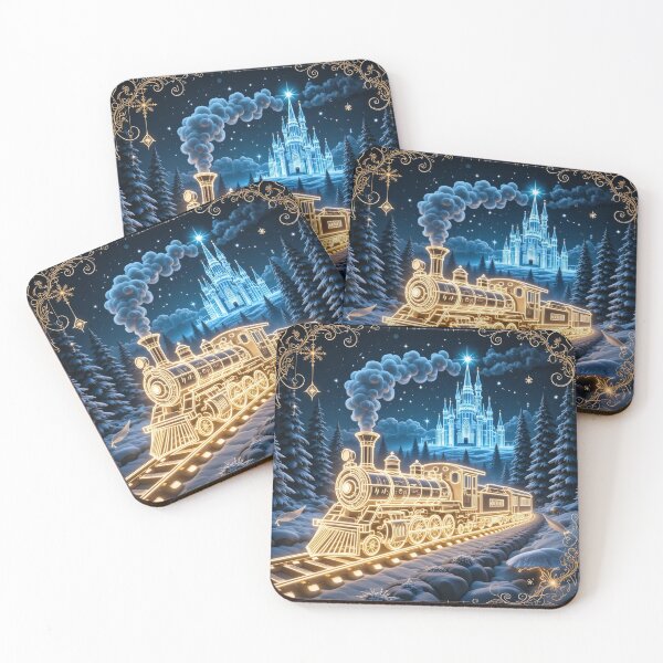 Item preview, Enchanted Winter Locomotive – A Dreamlike Journey Into Magic designed and sold by PixelVibe782.