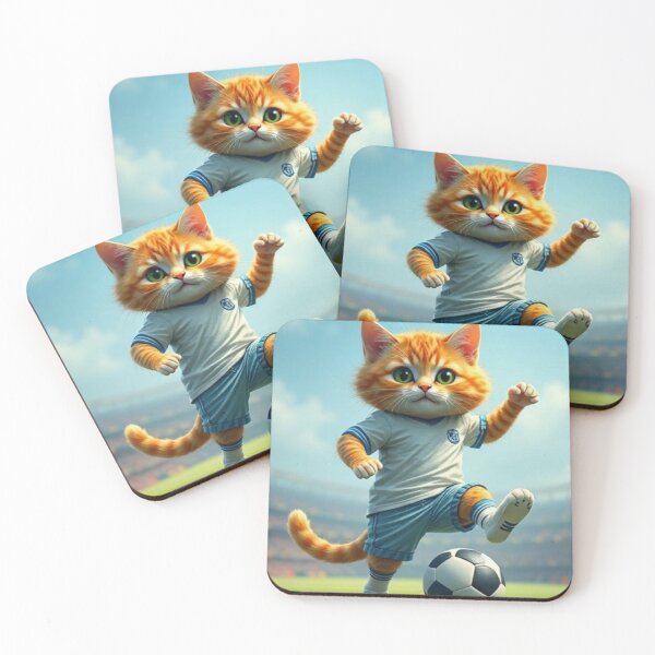 Item preview, Footballer Cute cat designed and sold by Dogandesighn.