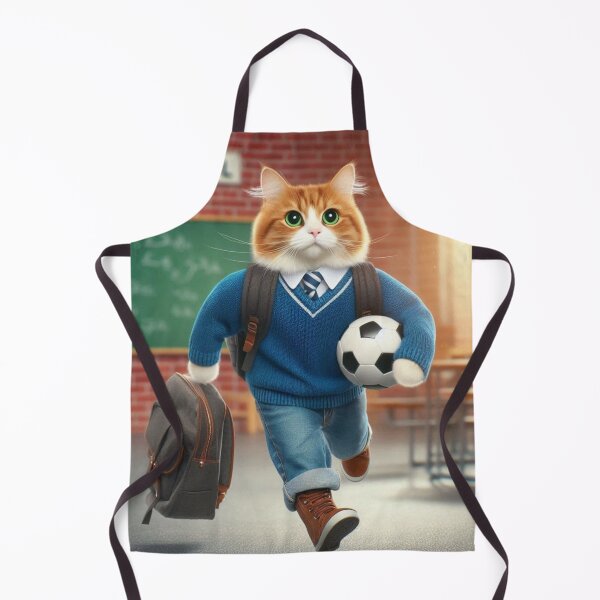 Item preview, Football-loving student cat designed and sold by Dogandesighn.
