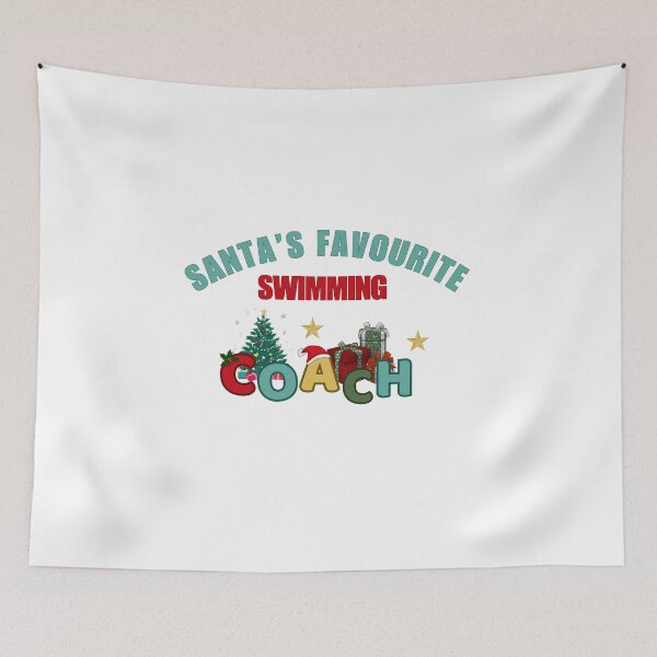 Item preview, Santa's Favourite Swimming Coach designed and sold by DixieGirlStudio.
