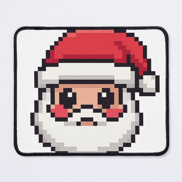 Item preview, Chibi Pixel Santa Head – Cute Christmas Sticker Design designed and sold by FriendlyKitty.