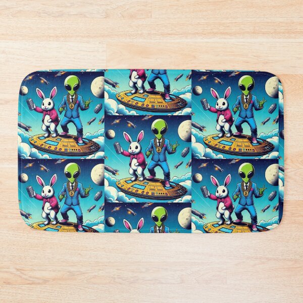 Item preview, Cute alien and bunny rap dancing designed and sold by Dogandesighn.