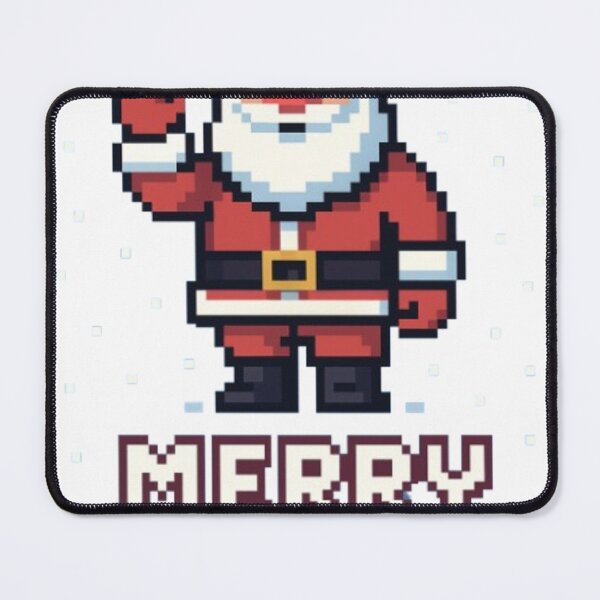 Item preview, Pixel Santa Merry Christmas Poster – Retro 8-Bit Holiday Art designed and sold by FriendlyKitty.