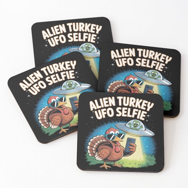Item preview, Alien Turkey UFO Selfie Funny Space Thanksgiving Meme Design designed and sold by SkymarArt.