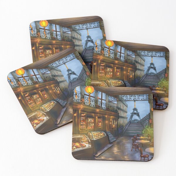 Item preview, Parisian Café with View of Eiffel Tower designed and sold by ashita99parnami.