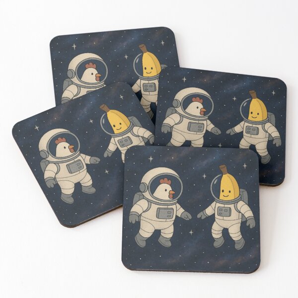 Item preview, Space chicken and banana designed and sold by MforMontessori.